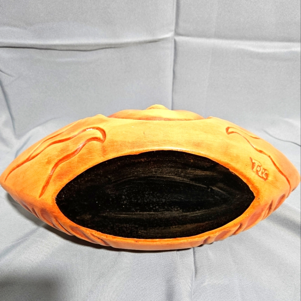 Vintage TLC Handmade Celestial Sun Moon Large Clay Mexican Pottery Vase Folk Art - Picture 8 of 9